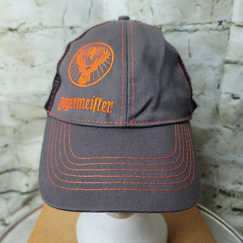 Jagermeister Hat Mens Brown Vintage Snapback Mesh Hat